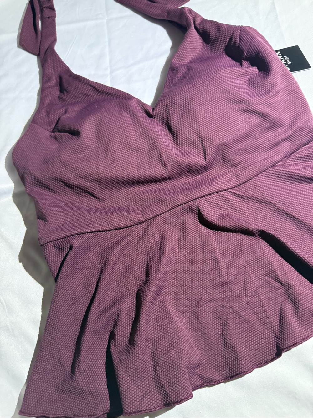 Spanx Swim - NWT -  Tankini Top Mulberry Purple 50685R Padded Bathing Suit